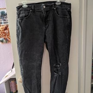 Black Distressed Jeans